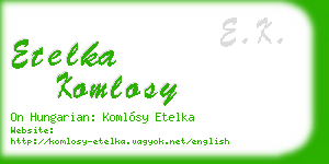 etelka komlosy business card